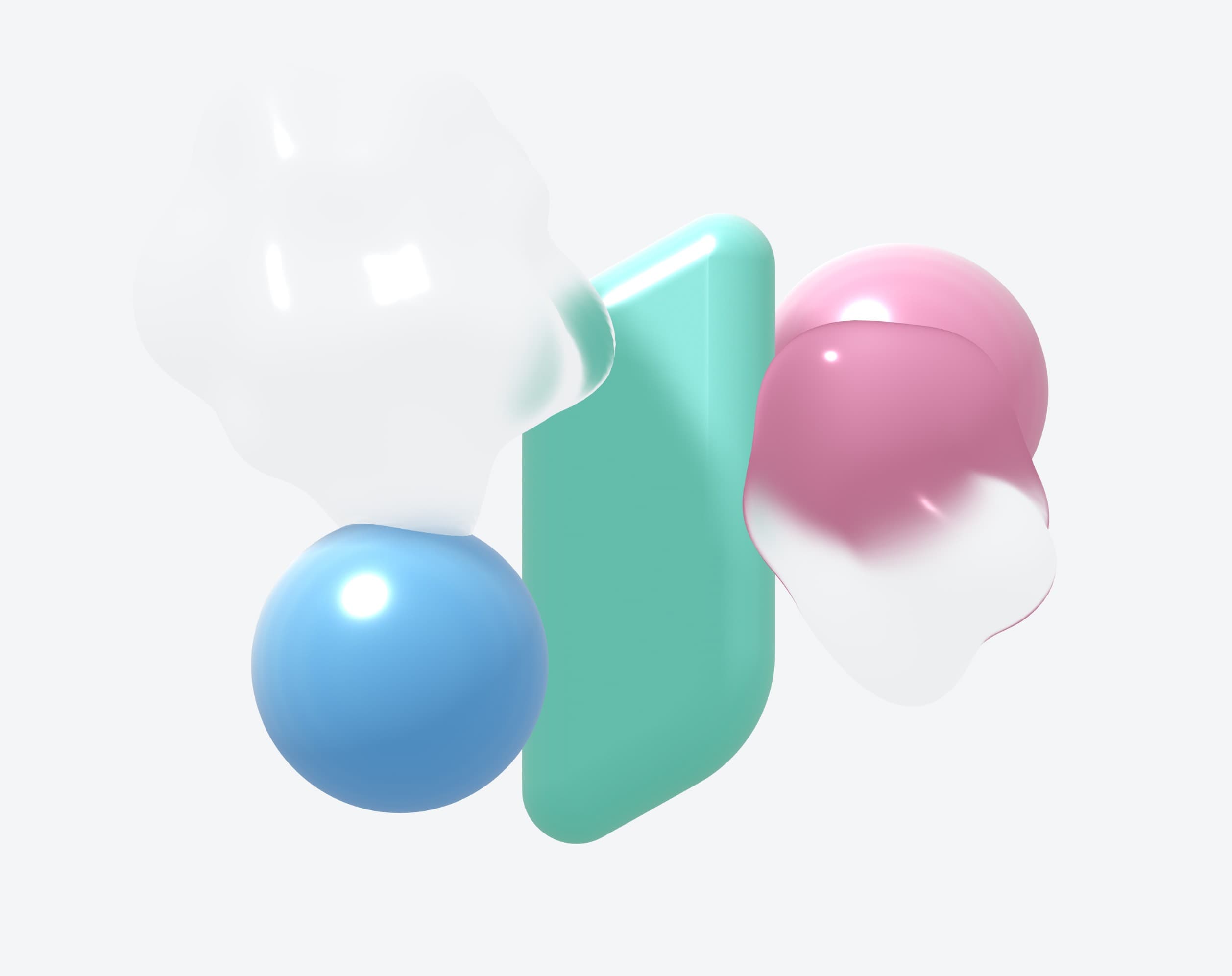 Colorful 3D blob shapes